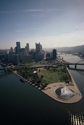 Photo:  Pittsburgh and the confluence of the Monongahela and Allegheny rivers